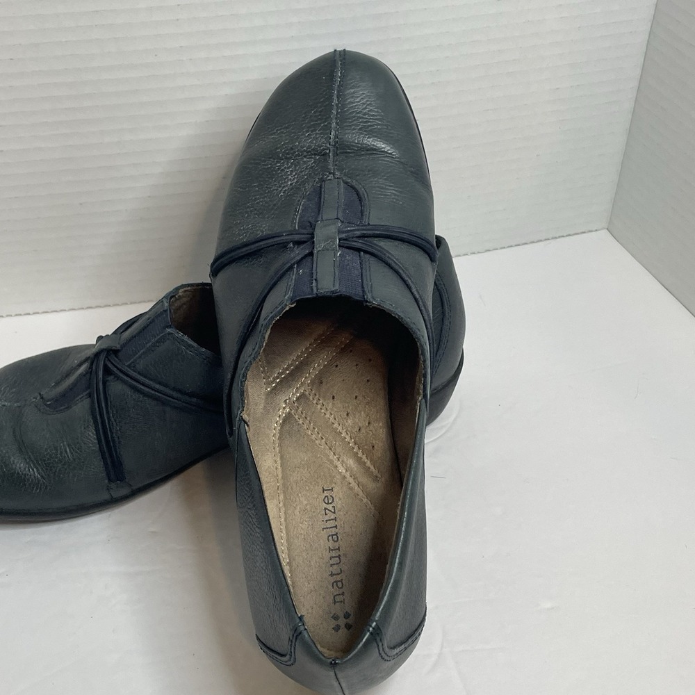 Naturalizer Natania Blue Leather & Fabric Slip On Loafers Women Size US 6M - Picture 2 of 10